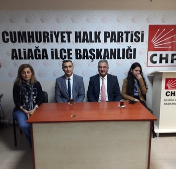 Aliağa CHP ilçe teşkilatına teşekkür ziyareti