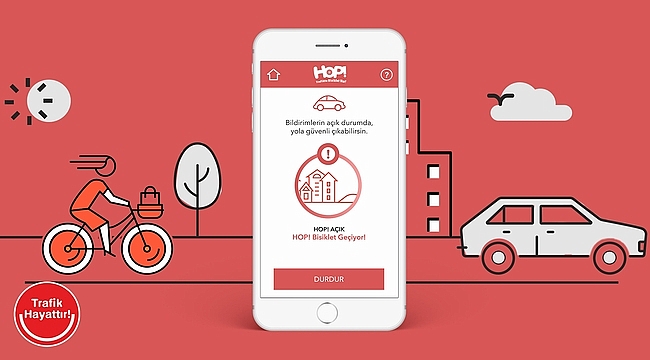 Bisiklet sürücüleri için HOP! mobil uygulamasının yeni versiyonu yayında!