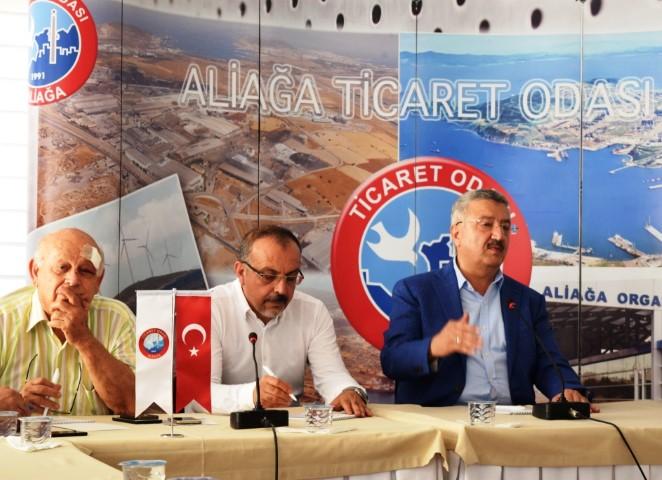 AK Parti İzmir Milletvekili Adayı  Necip Nasır  Aliağa Ticaret Odasını Ziyaret etti.