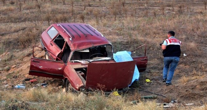 Takla atan otomobilin sürücüsü öldü