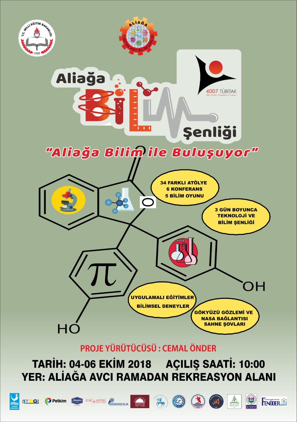 ALİAĞA'DA "TÜBITAK 4007 BİLİM ŞENLİĞİ" DÜZENLENECEK