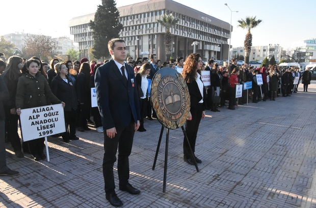 Aliağa'da Öğretmenler günü kutlaması cuma günü