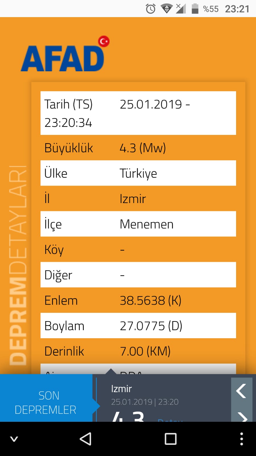 Menemen 'deki depremde şuana kadar can ve mal kaybı yok