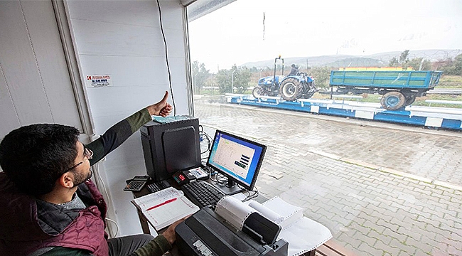 Foça'da Ziraat Odası bünyesinde elektronik kantar kuruldu