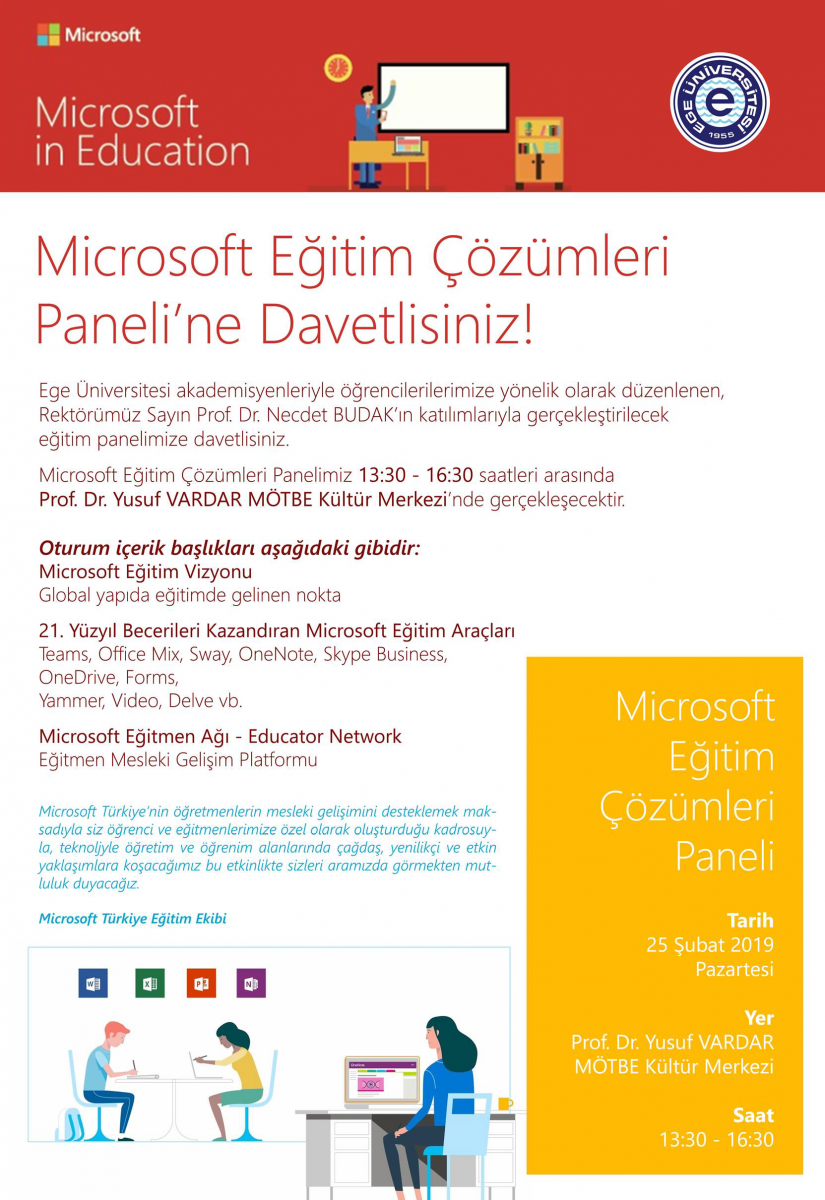 Ege'de "Microsoft Eğitim Çözümleri Paneli" düzenlenecek