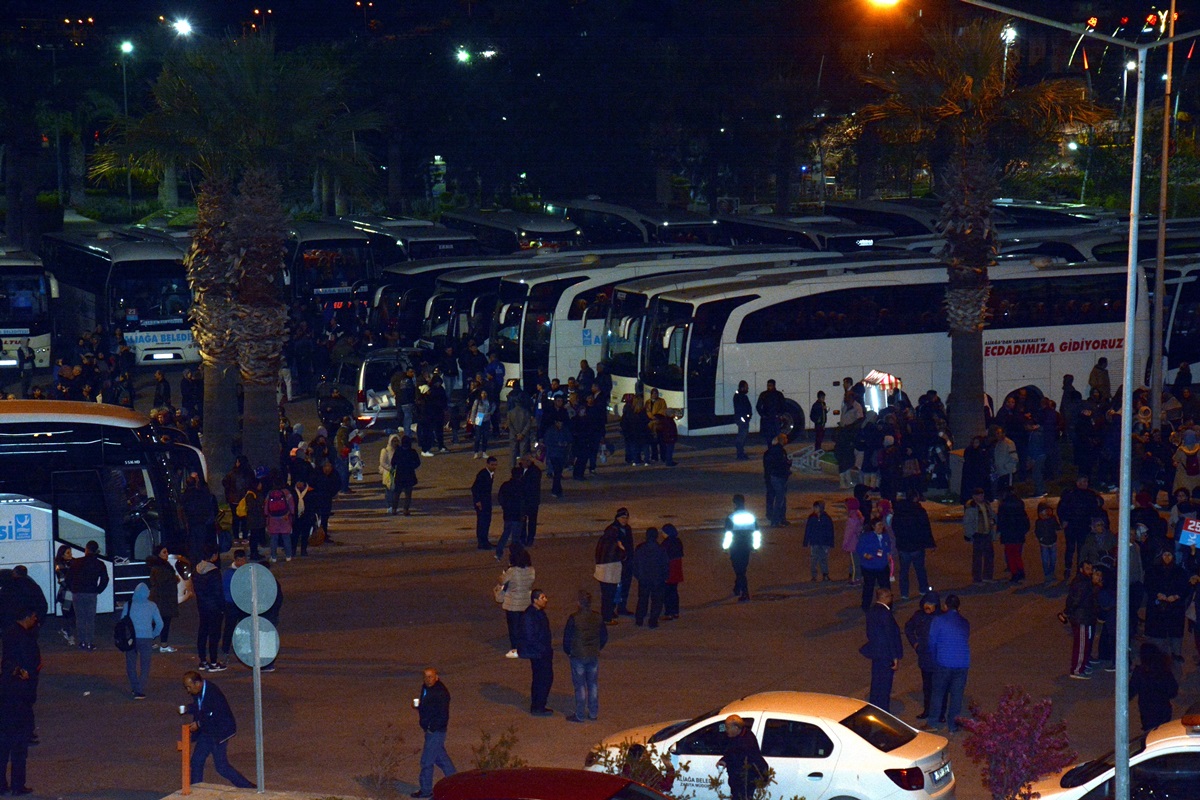 Aliağa'dan Çanakkale'ye Üçüncü Kafile Uğurlandı