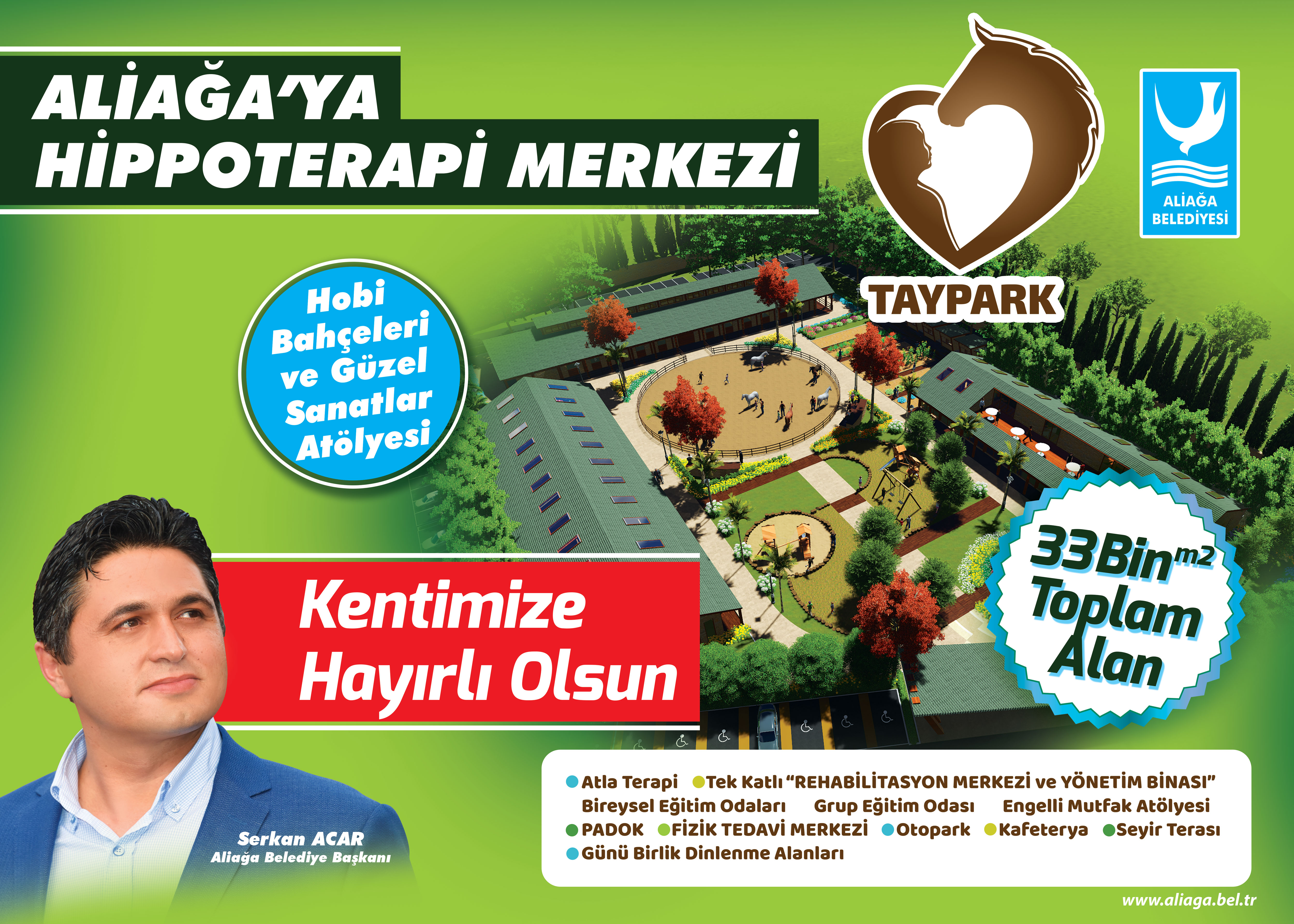 ALİAĞA'YA DÜNYA STANDARTLARINDA HİPPOTERAPİ MERKEZİ