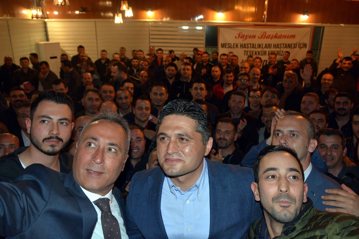 İşçilerden Başkan Serkan Acar'a Hastane Teşekkürü