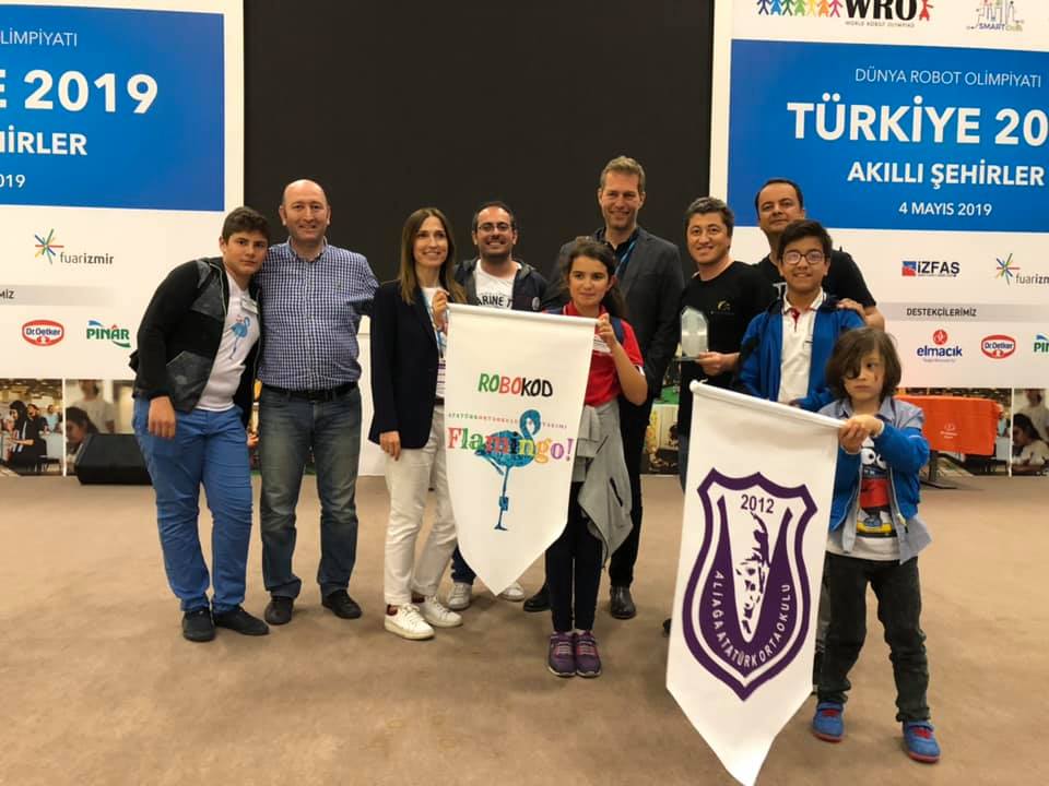 Aliağa Atatürk Ortaokulu  Dünya Robot Olimpiyatlarında  (WRO) Ülkemizi Temsil Edecek
