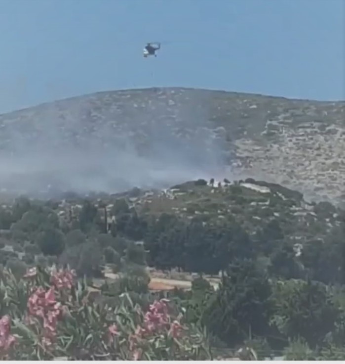 Alaçatı'da makilik alanda yangın