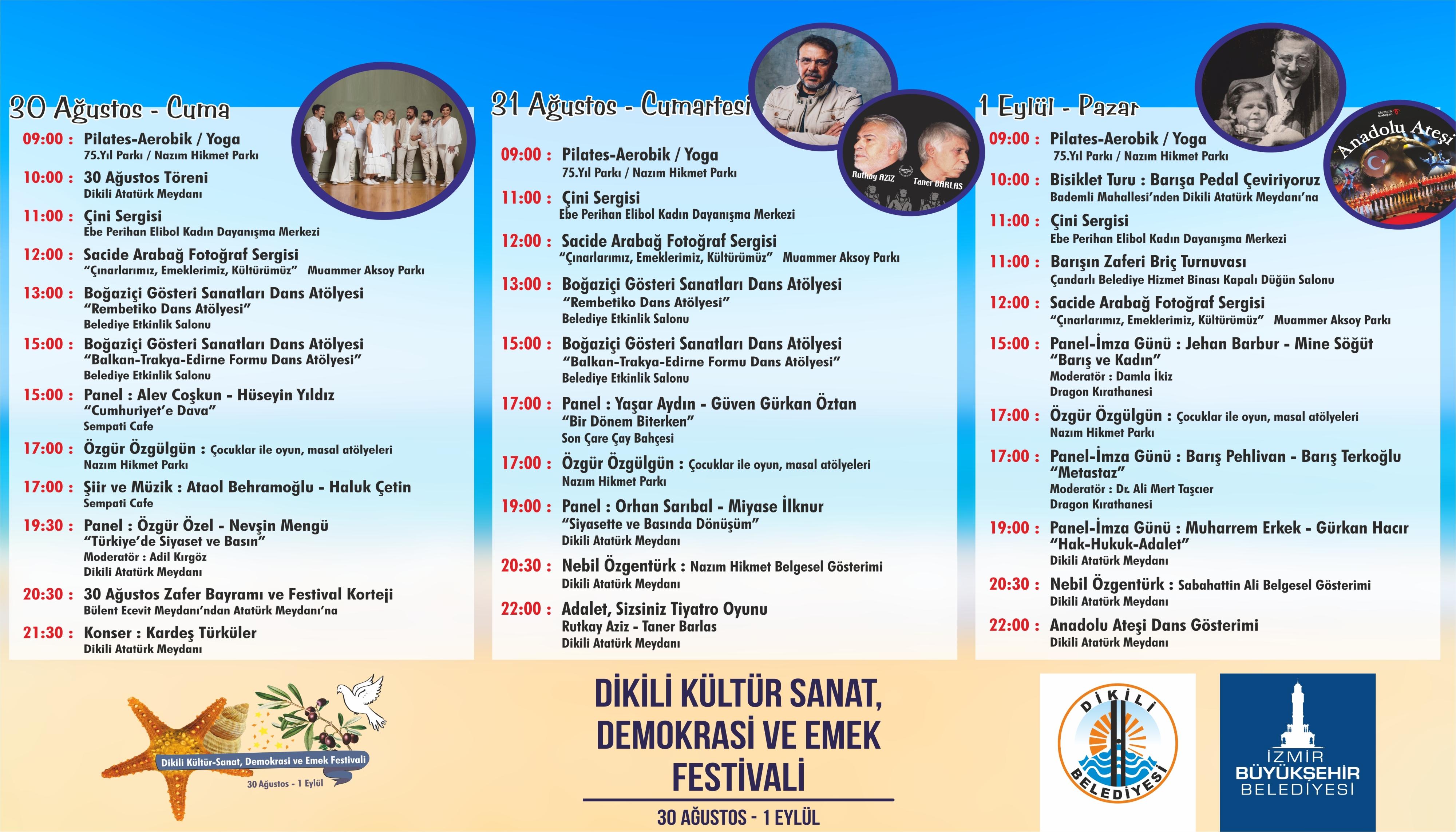 Dikili'de Demokrasi ve Emek Festivali Başlıyor
