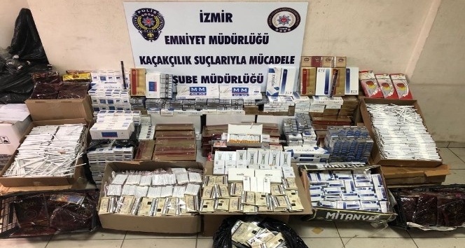 7 bin 200 paket kaçak sigara ve 185 şişe sahte içki ele geçirildi