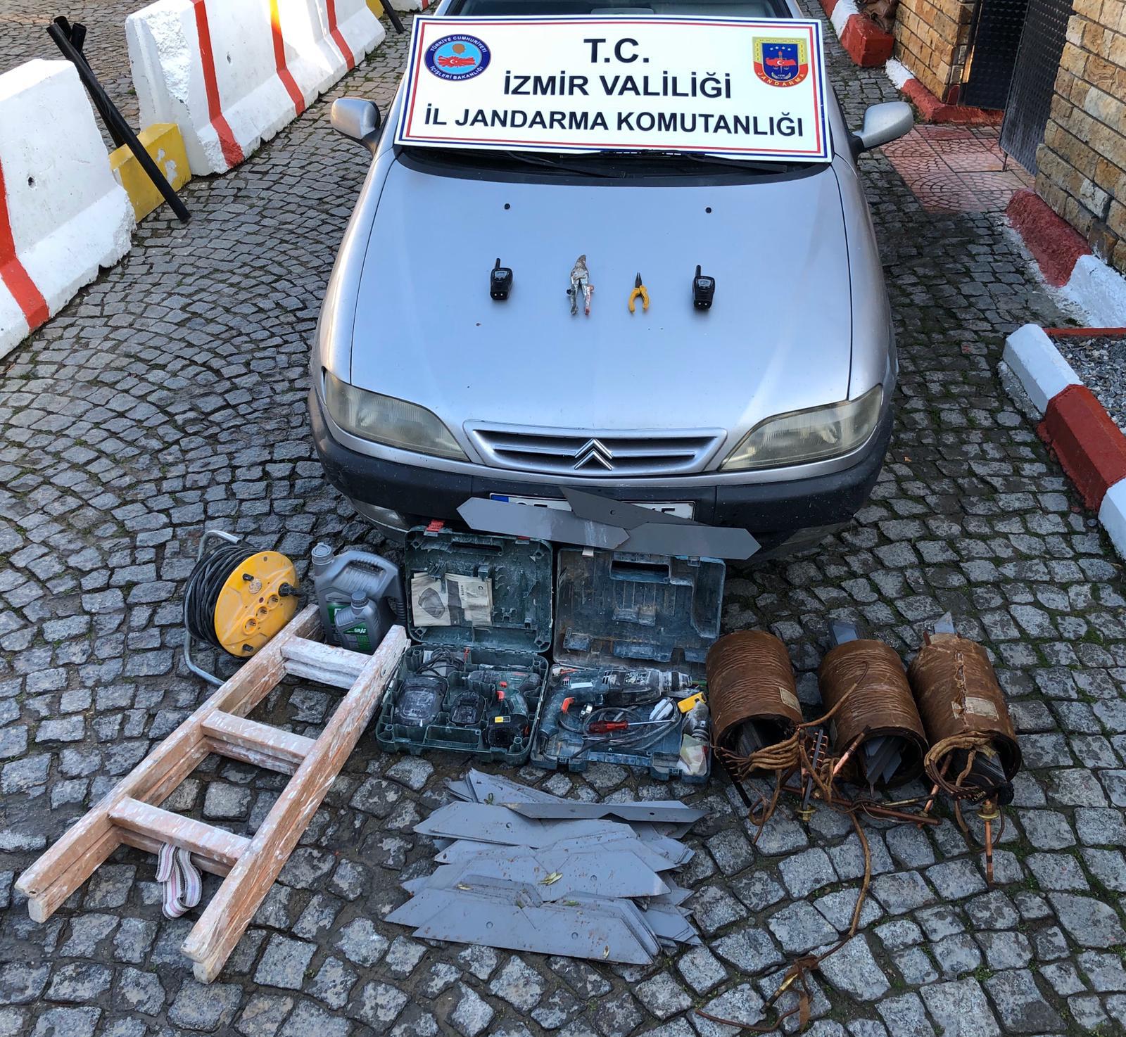 Bergama'da trafo hırsızlığına jandarma 'dur' dedi