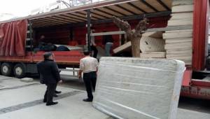 Aliağa'dan deprem bölgesine yardım tırı yola çıktı