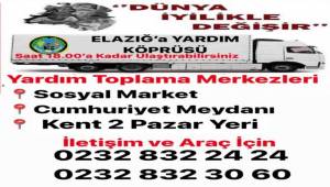 Aliağa Ve Menemen de, Elazığ için yardım kampanyası