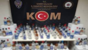 İzmir'de bin 406 şişe sahte içki ele geçirildi