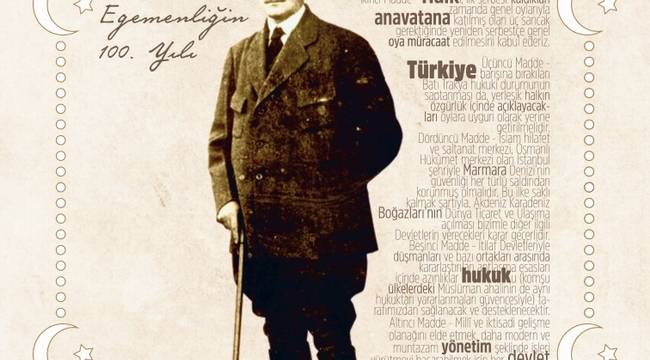 PTT AŞ'den "Milli Egemenliğin 100. Yılı" konulu anma pulu
