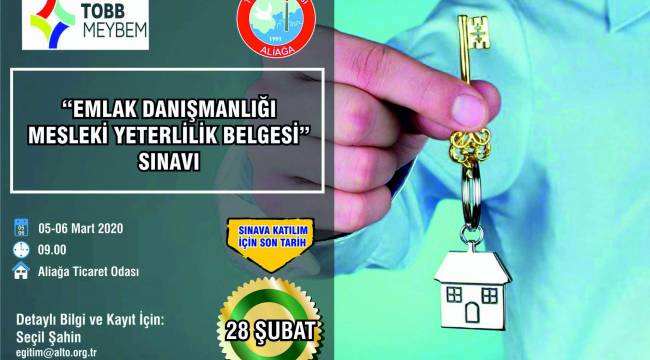 Alto'dan Emlakçılara, Mesleki Yeterlilik Belgesi Sınavı