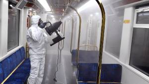 İzmir'de toplu ulaşıma virüs önlemi 