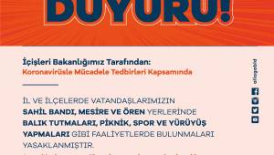 Piknik Alanları Ve Sahil Kenarlarına Korona Yasağı