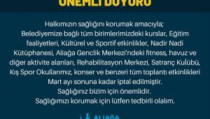 Son dakika! Aliağa Belediyesi tüm kültür sanat ve sosyal  etkinliklerini erteledi