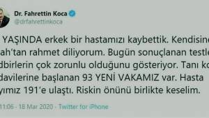 Türkiye'de koronavirüsten ikinci ölüm gerçekleşti, Corona virüsü vakası 191 'e yükseldi!