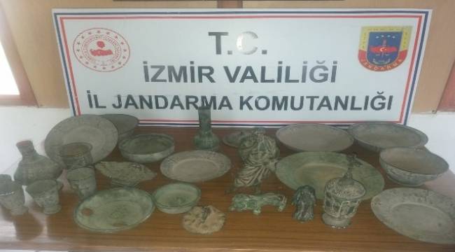 İzmir'de Bizans dönemine ait eserler ele geçirildi