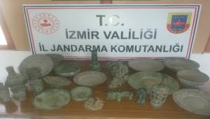 İzmir'de Bizans dönemine ait eserler ele geçirildi