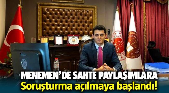 Menemen'de koronavirüs ilçe vaka sayıları paylaşımlarına soruşturma açıldı