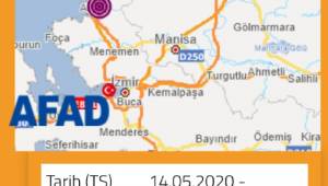 Aliağa'da  2,5 büyüklüğünde deprem