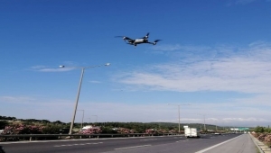 İzmir'de drone destekli motosiklet denetimi