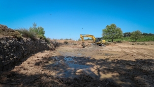 Bergama'da hayvan sulama göletleri elden geçiriliyor