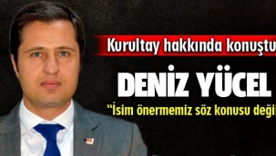 CHP'li Deniz Yücel, "Kurultay öncesi bir isim önermemiz söz konusu değil"