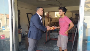 MUHTARDAN SANAYİ SİTESİ ESNAFINA TEŞEKKÜR ZİYARETİ