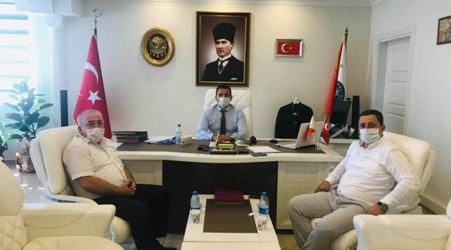  Oda Başkanları Serdar Berk ve Salih Yiyitalp, Emniyet Müdürü Mehmet Balıkçıoğlunu ziyaret ettiler 