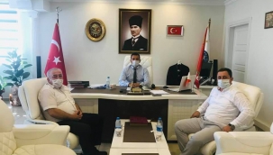  Oda Başkanları Serdar Berk ve Salih Yiyitalp, Emniyet Müdürü Mehmet Balıkçıoğlunu ziyaret ettiler 