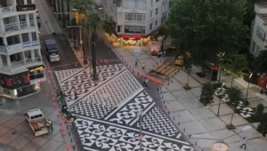 Sanat eseri gibi yaya geçidi