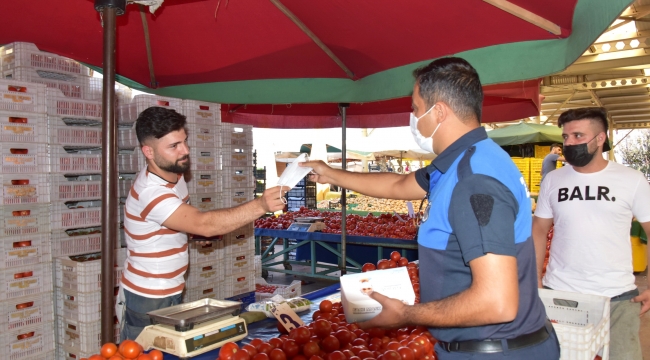 Aliağa Belediyesi'nden Pazar Yerlerinde Virüs Önlemi