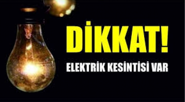 ALİAĞA'DA PERŞEMBE GÜNÜ 3 SAAT ELEKTRİK KESİNTİSİ