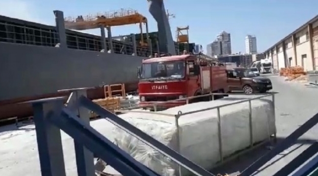 İzmir Limanı'nda yangın paniği