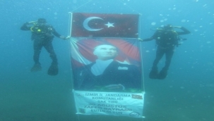  jandarma timinden zaferin 98. yılında su altında asker selamı