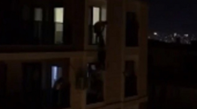  5. kattan atlamaya kalkan kadını alt kattaki genç kurtardı