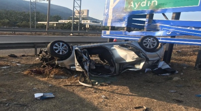 İzmir'de trafik kazası : 1 ölü, 1 yaralı
