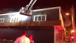 marangoz atölyesinde korkutan yangın