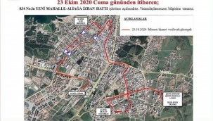 834 - Yeni Mahalle - Aliağa İZBAN Hattı  23 Ekim Cuma günü başlayacak. İşte Kalkış saatleri