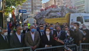AKŞENER VE "İYİ"LERDEN DEPREM BÖLGESİNE ZİYARET