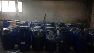 Hırsızların girdiği depoda 6 ton sahte içki ele geçirildi