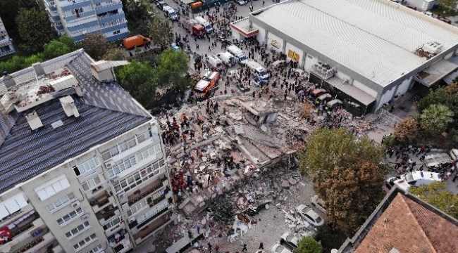 İzmir depreminde kurtarma çalışmaları sürüyor