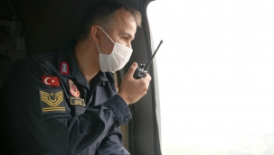 Jandarmadan helikopterli trafik denetimi