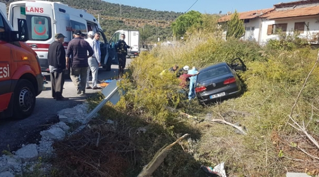 Otomobil önce yayalara çarptı, ardından şarampole uçtu: 4 yaralı